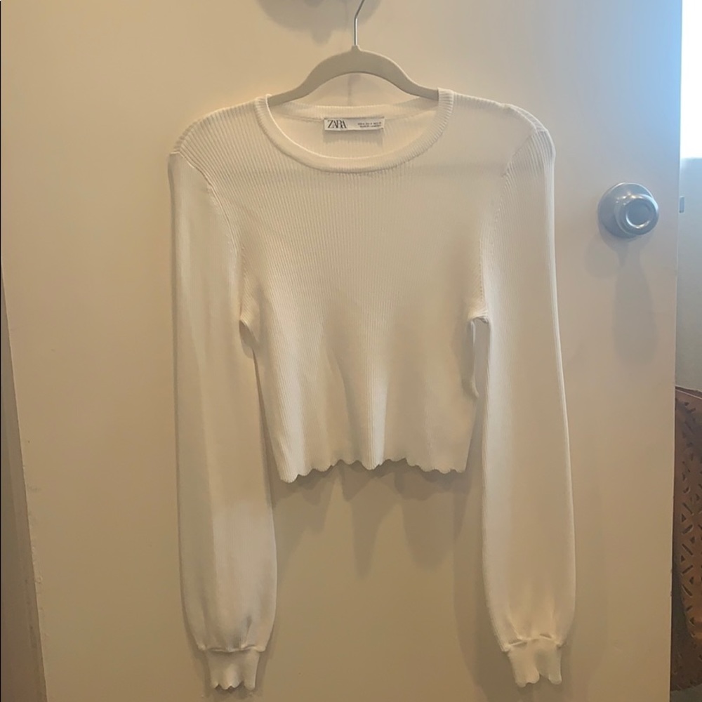 ZARA basic white long sleeve